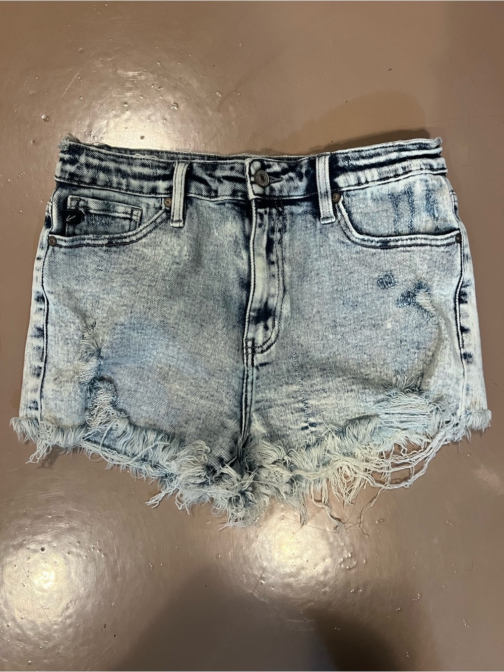 KanCan Light Blue Distressed Denim Cutoff Shorts